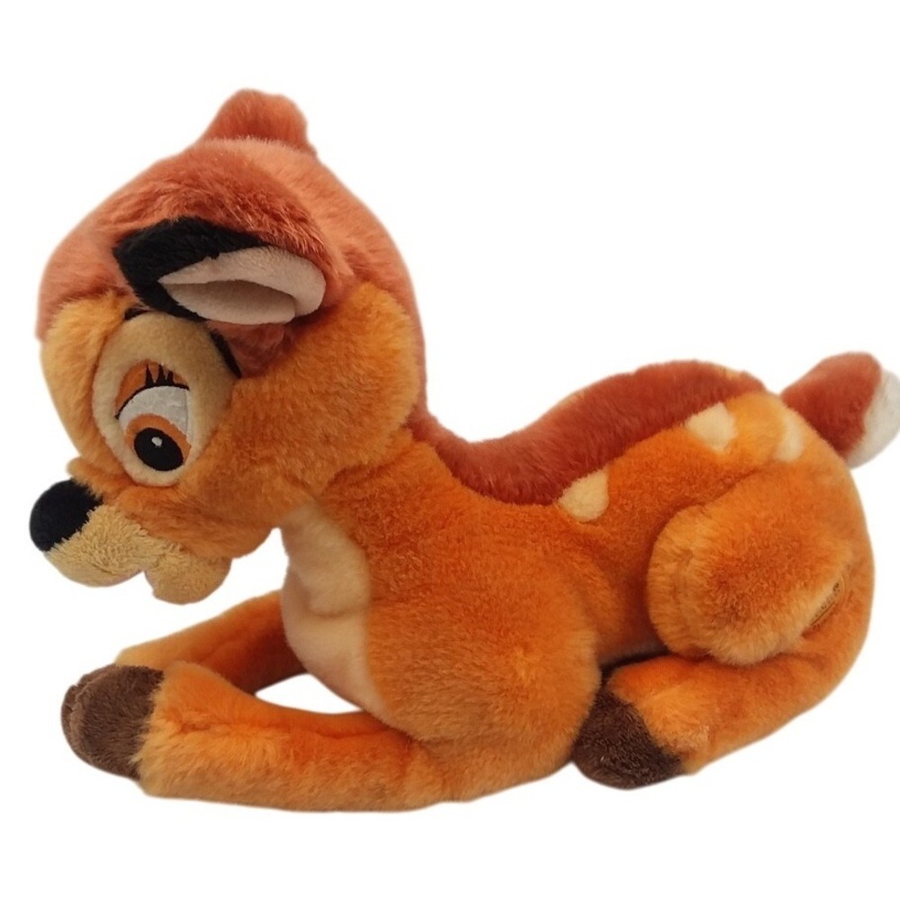 Disney Store Exclusive‎ Bambi Plush Stuffed Animal Fawn Deer Sitting Down 12"